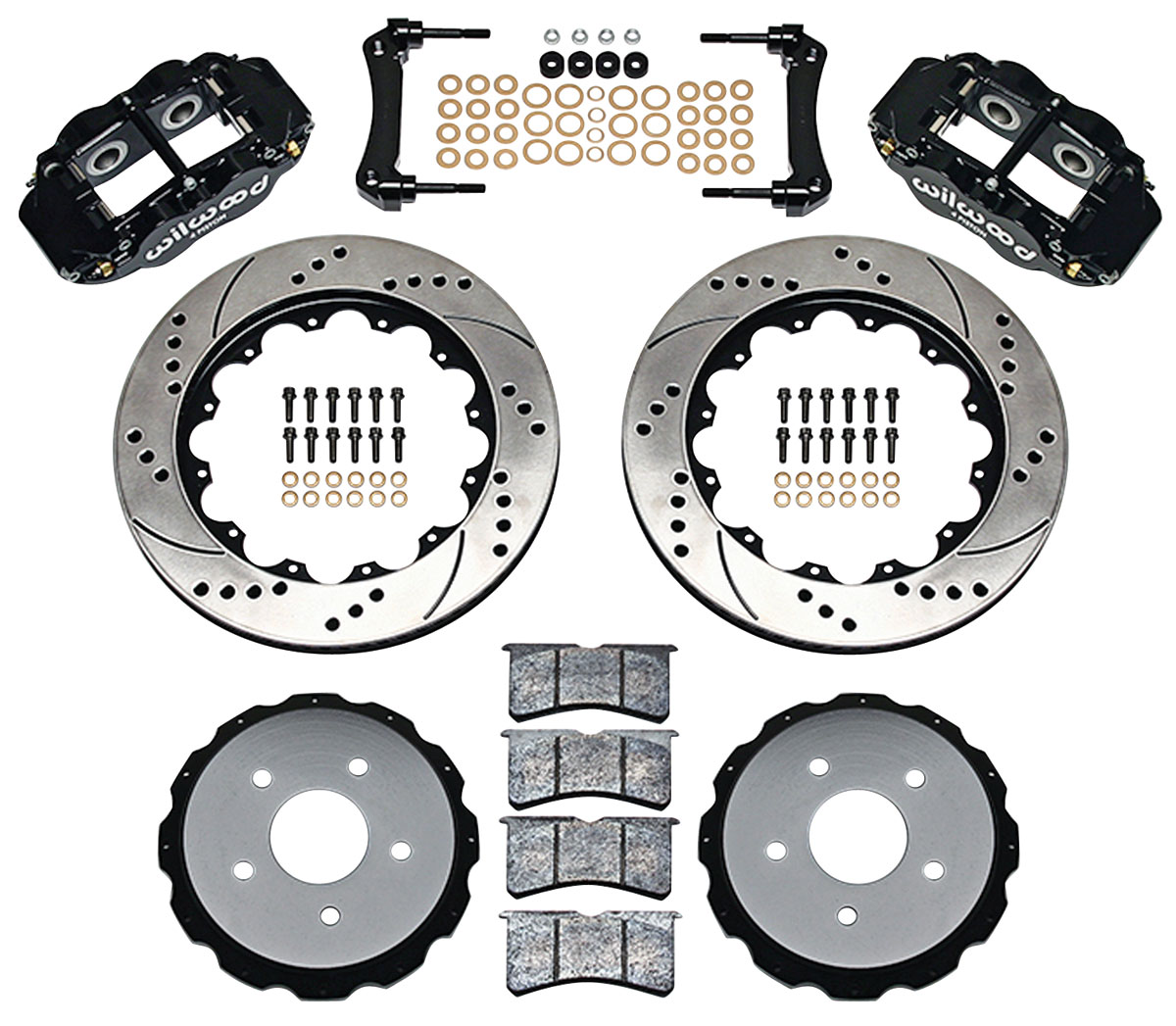 Disc Brake Set, Wilwood Superlite 4R, Rear, 2004-09 XLR, 14" Vented Rotors 1 Disc Brake Set, Wilwood Superlite 4R, Rear, 2004-09 XLR, 14" Vented Rotors