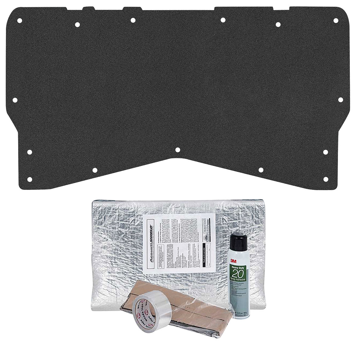Undertrunk Cover & Insulation Set, Quietride, AcoustiHood, 1973-77 Monte Carlo 1 Undertrunk Cover & Insulation Set, Quietride, AcoustiHood, 1973-77 Monte Carlo