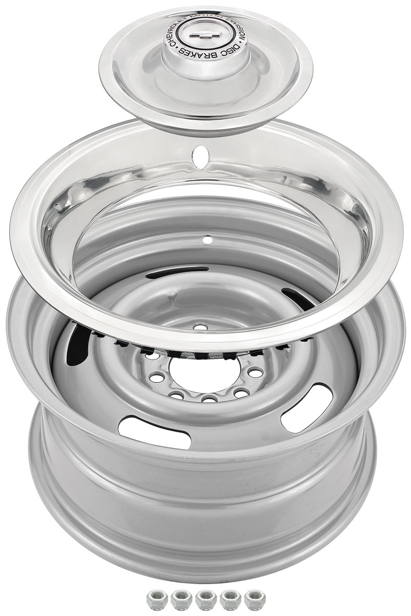 Wheel Kit, Chevrolet Rally Wheel, 15" X 7"/15" X 8" 1 Wheel Kit, Chevrolet Rally Wheel, 15" X 7"/15" X 8"