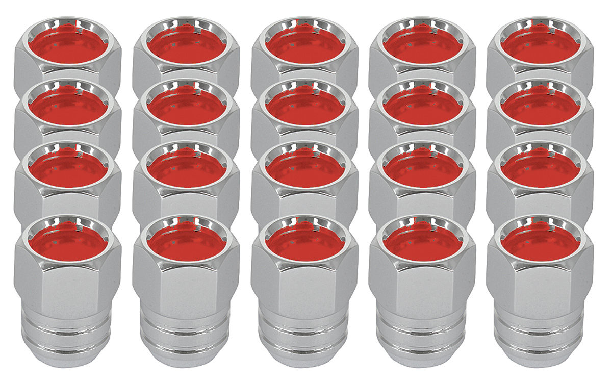 Lug Nut Set, Rally II, 1967 GTO/1969-70 Grand Prix, Red