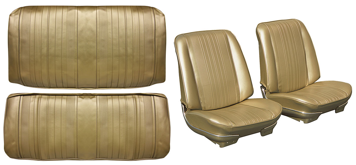 Seat Upholstery Kit, 1970 Chevelle, Front Buckets/Convertible Rear PUI 1 Seat Upholstery Kit, 1970 Chevelle, Front Buckets/Convertible Rear PUI