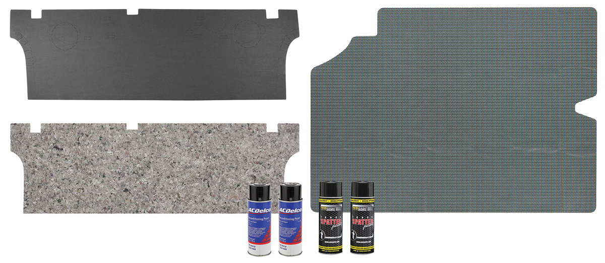 Trunk Area & Mat Restoration Kit, Vinyl, 1968 G/T/L, Coupe, Aqua 1 Trunk Area & Mat Restoration Kit, Vinyl, 1968 G/T/L, Coupe, Aqua
