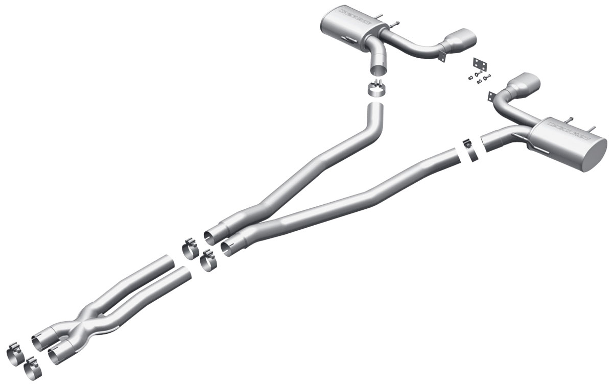Exhaust System, 2011-15 CTS CPE, 6.2, Street Srs Cat-Back, Dual Rear Exit 2.5" 1 Exhaust System, 2011-15 CTS CPE, 6.2, Street Srs Cat-Back, Dual Rear Exit 2.5"