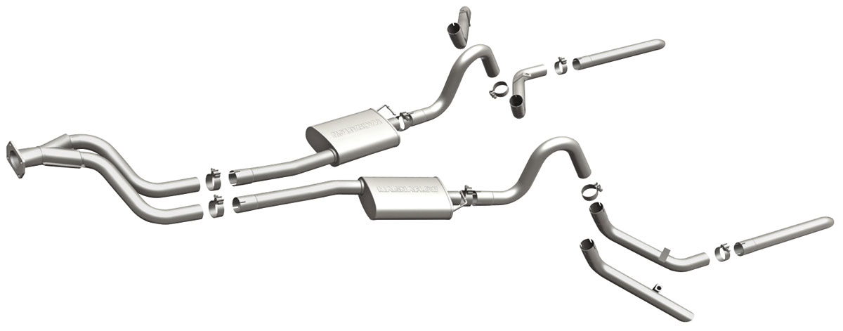 Exhaust System, CAT Back, 1984-87 Buick Regal/GN/T-Type, Dual 3 Inch, Stainless 1 Exhaust System, CAT Back, 1984-87 Buick Regal/GN/T-Type, Dual 3 Inch, Stainless