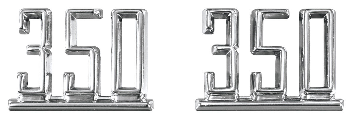 Emblem, Fender, 1965-67 Chevelle/El Camino, 350, Pair 1 Emblem, Fender, 1965-67 Chevelle/El Camino, 350, Pair