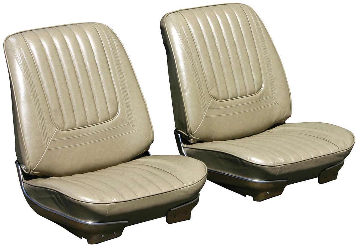 Seat Upholstery, 1969 Skylark, Custom/GS FT Split Bench w/ Armrest LEG 1 Seat Upholstery, 1969 Skylark, Custom/GS FT Split Bench w/ Armrest LEG