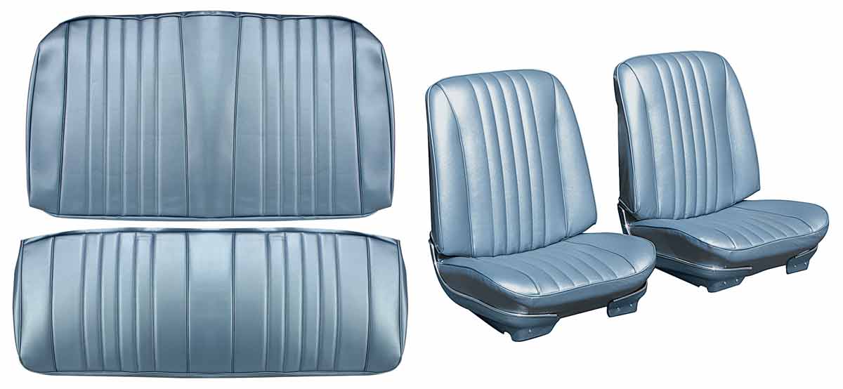 Seat Upholstery Kit, 1968 Chevelle, Front Buckets/Convertible Rear PUI 1 Seat Upholstery Kit, 1968 Chevelle, Front Buckets/Convertible Rear PUI