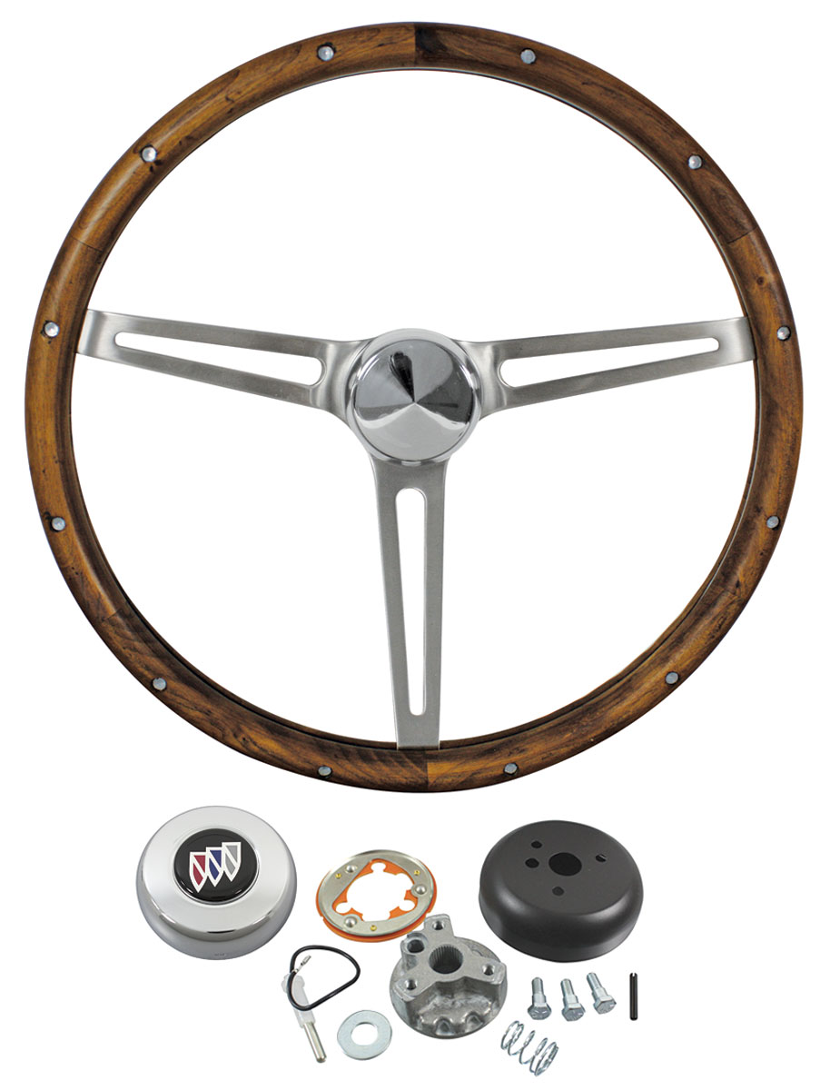 Steering Wheel Kit, Grant Classic Nostalgia, 1964-66 Buick, Wood 1 Steering Wheel Kit, Grant Classic Nostalgia, 1964-66 Buick, Wood