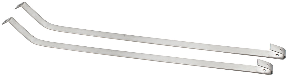 Mounting Straps, Fuel Tank, 1968-72 A-Body/1969-70 GP, Stainless Steel, Pair 1 Mounting Straps, Fuel Tank, 1968-72 A-Body/1969-70 GP, Stainless Steel, Pair