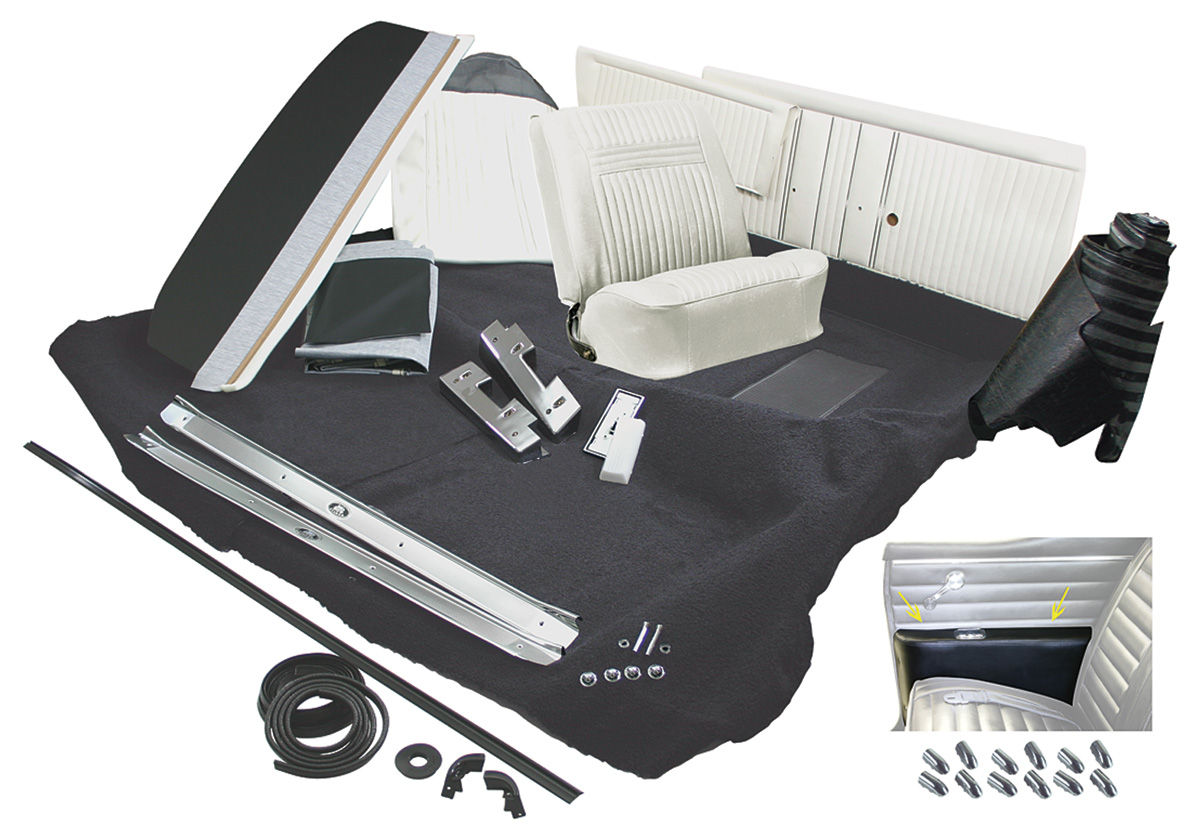 Interior Kit, 1967 Cutlass Holiday, Stage II, Bench, Convertible, PUI 1 Interior Kit, 1967 Cutlass Holiday, Stage II, Bench, Convertible, PUI