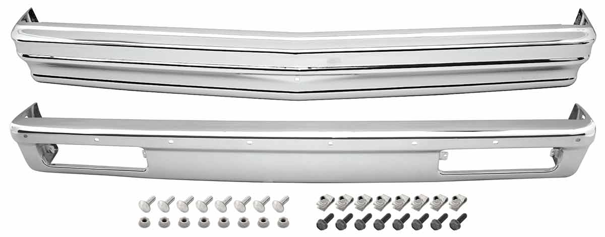 Bumper kit, Front & Rear, 1978-87 El Camino, w/o Impact Strip, w/Hardware 1 Bumper kit, Front & Rear, 1978-87 El Camino, w/o Impact Strip, w/Hardware