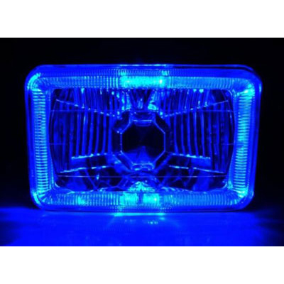 Headlights, Octane Lighting 4" x 6", Standard LED Halo, H4 Bulb 1 Headlights, Octane Lighting 4" x 6", Standard LED Halo, H4 Bulb