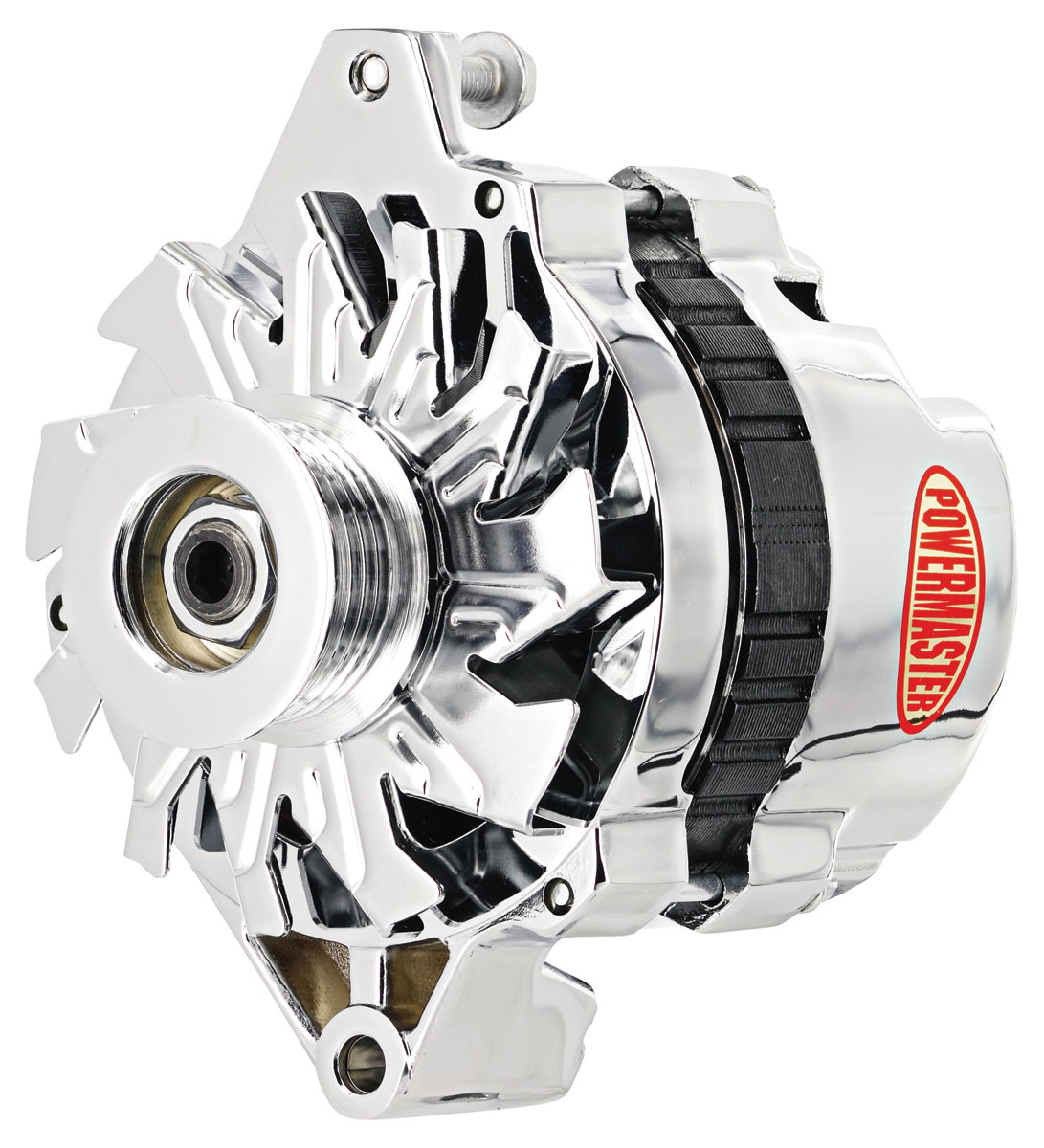 Alternator, Powermaster, 1954-88 GM, CS130, 105A, 6-rib, Unthreaded Adj. Ear 1 Alternator, Powermaster, 1954-88 GM, CS130, 105A, 6-rib, Unthreaded Adj. Ear