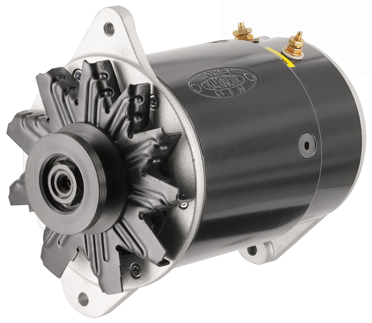Alternator, PowerGen Short Case, 54-62 GM, 90A 12V, w/Pulley, w/Lamp Terminal 1 Alternator, PowerGen Short Case, 54-62 GM, 90A 12V, w/Pulley, w/Lamp Terminal