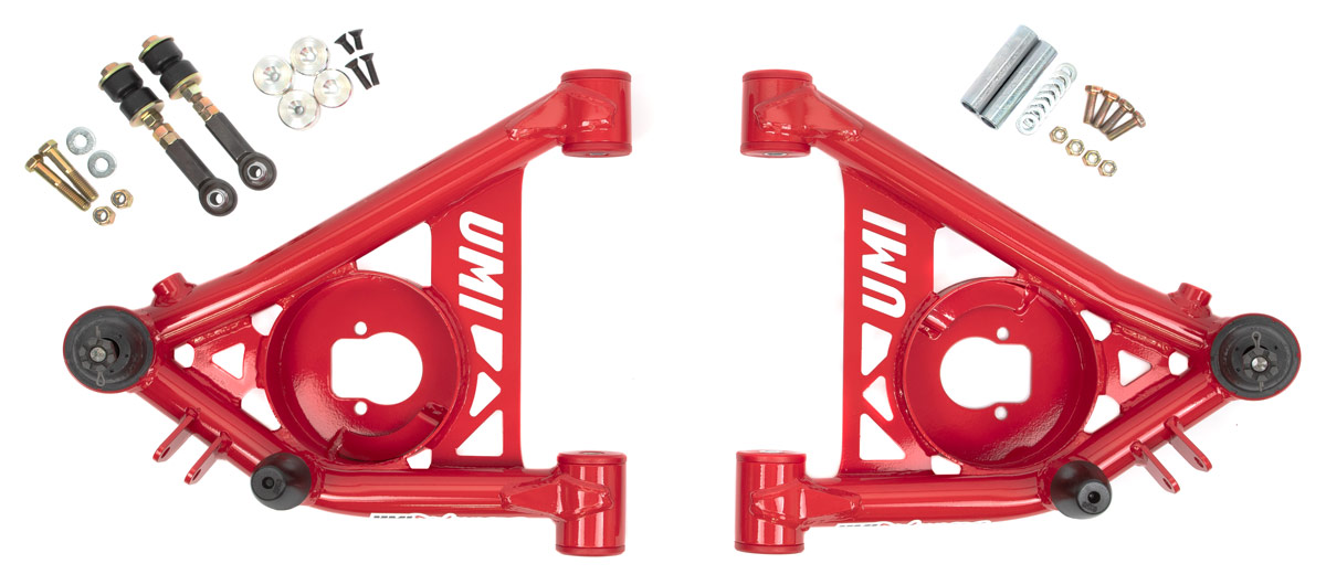 Control Arms, UMI, Non-Adj. Tubular Lwrs, 78-88 G-Body, Poly. Bshng/Spring Mnt 1 Control Arms, UMI, Non-Adj. Tubular Lwrs, 78-88 G-Body, Poly. Bshng/Spring Mnt