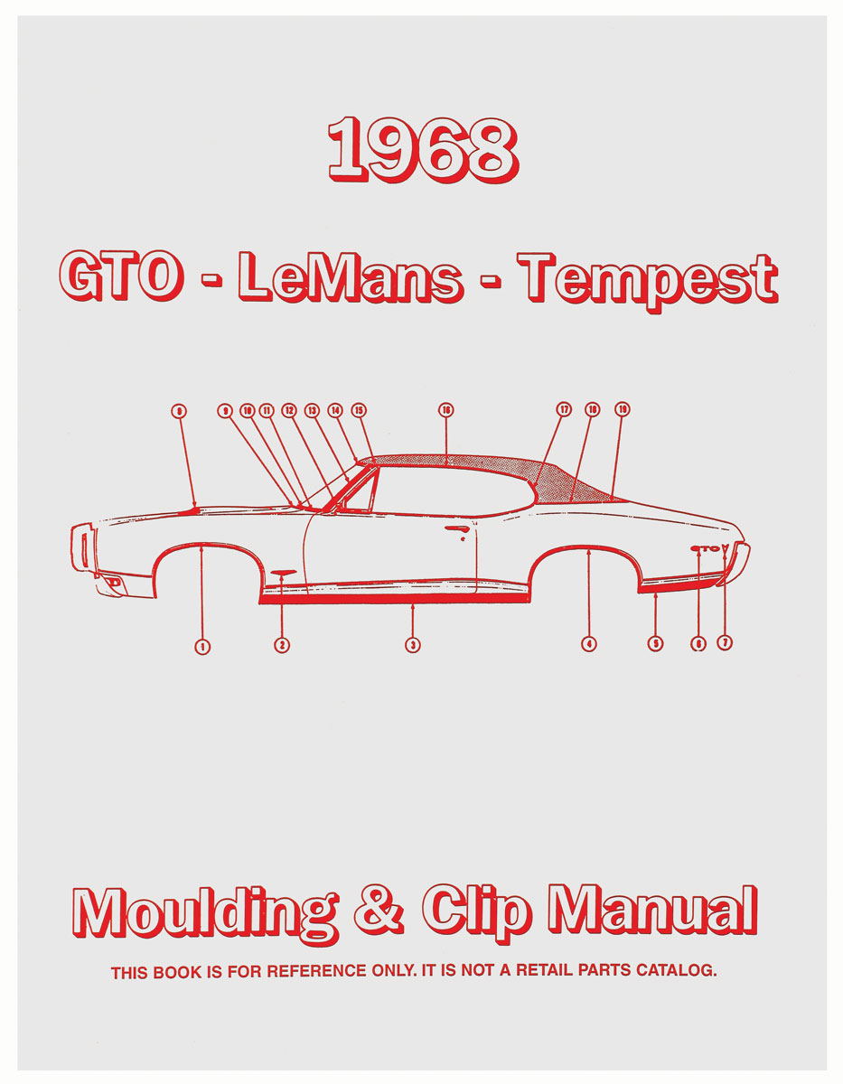 Manual, Molding And Clips, 1968 Pontiac A-Body 1 Manual, Molding And Clips, 1968 Pontiac A-Body