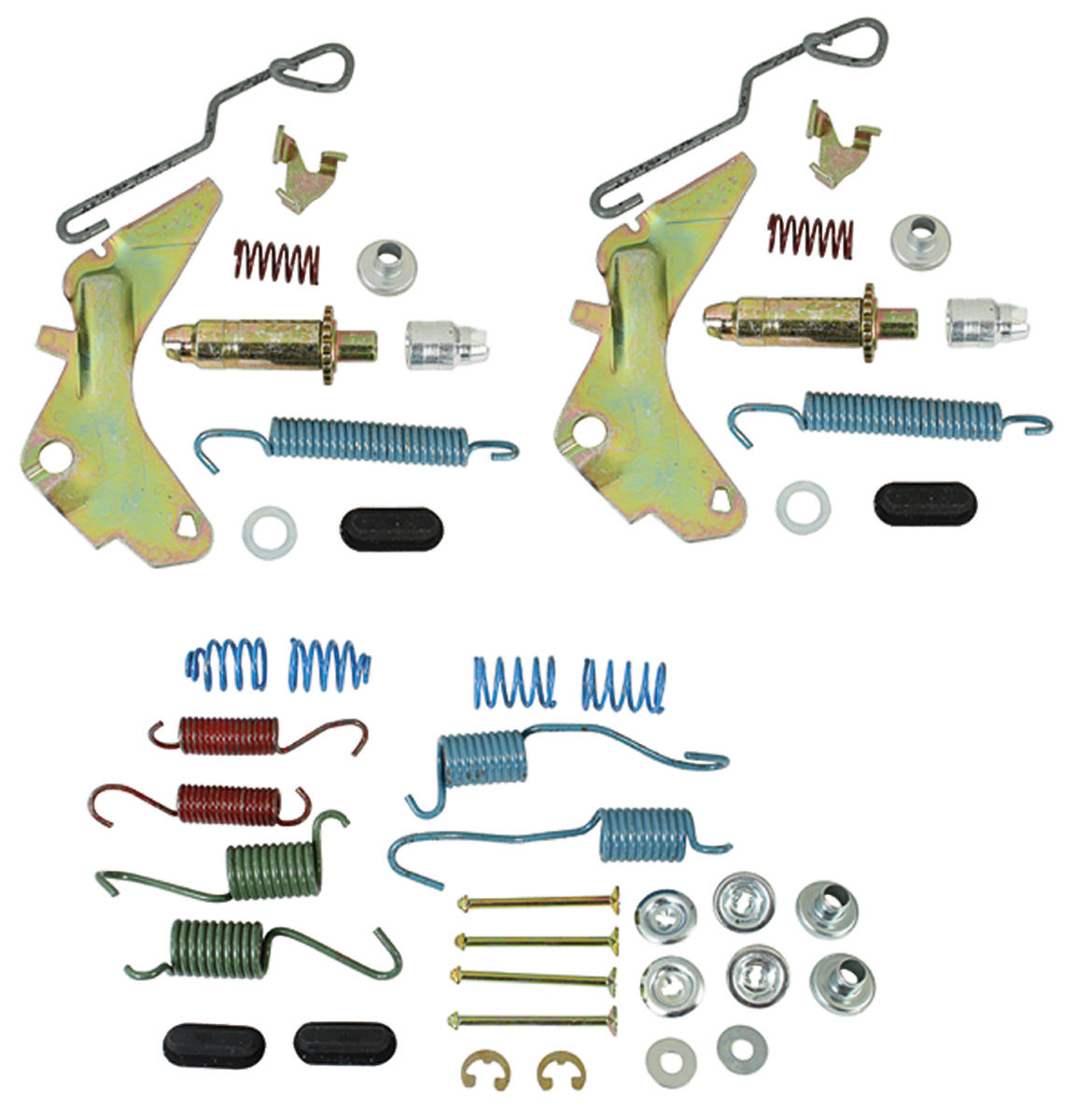 64-77 DRUM BRAKE HRDWRE KIT, FT OR 9.5" RR