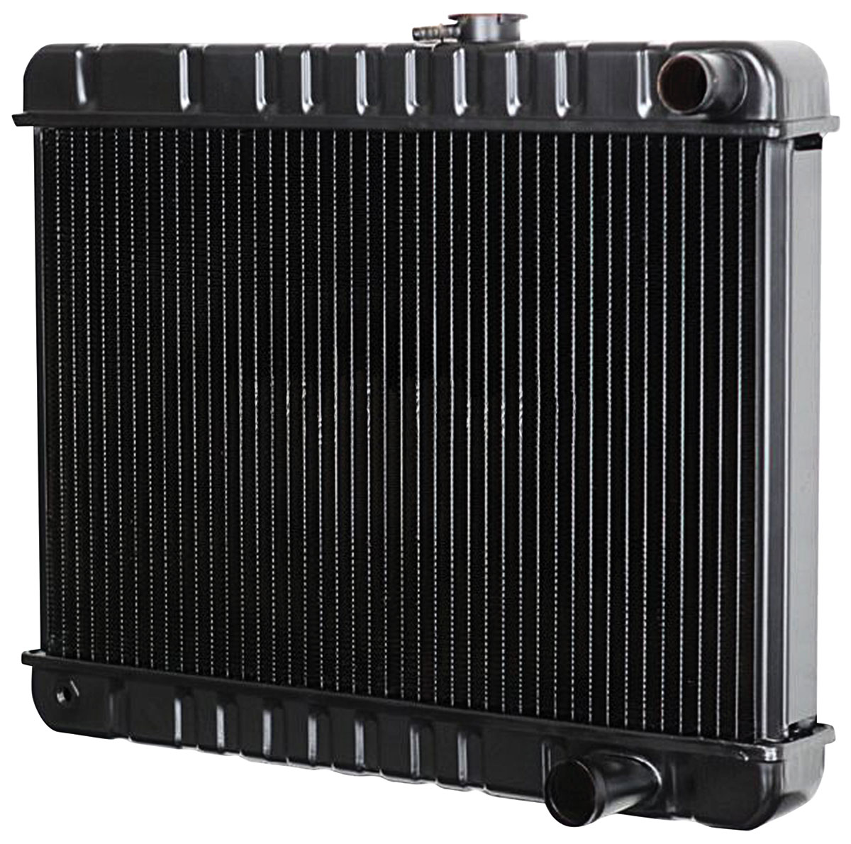 Radiator, Std Core, 1966 G/T/L, V8, Non-AC, 4-Row, 15-5/8" x 23-3/4", DR. Fill 1 Radiator, Std Core, 1966 G/T/L, V8, Non-AC, 4-Row, 15-5/8" x 23-3/4", DR. Fill