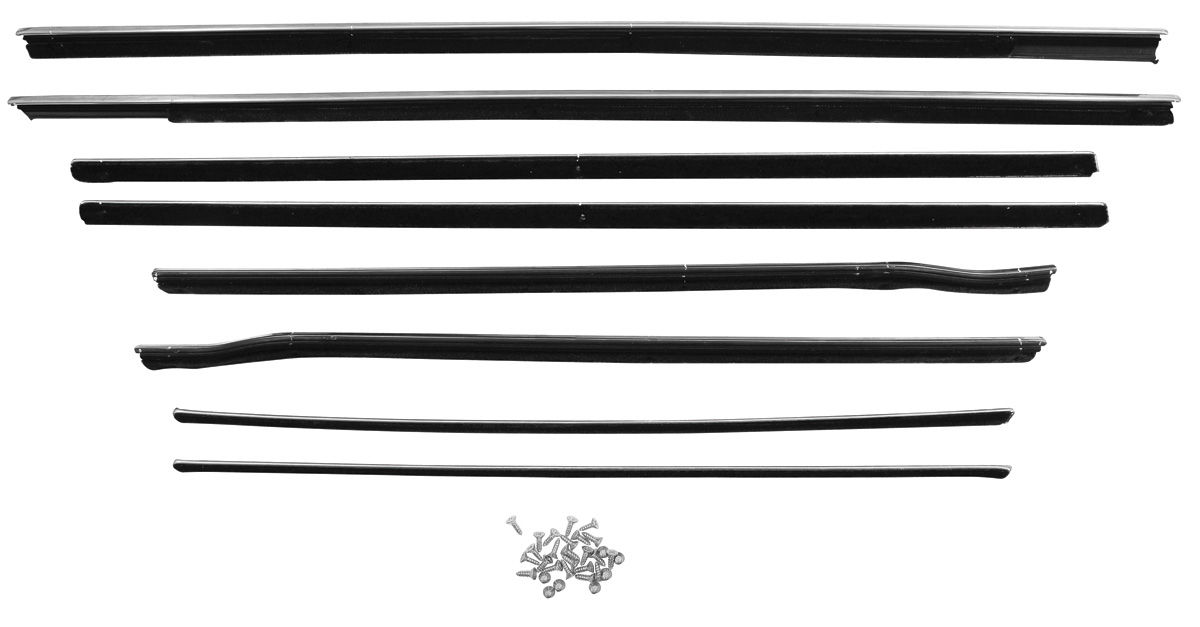 Window Felts, 1971-76 Bonneville, 2dr HT, Repro Style, 4pc Outers 1 Window Felts, 1971-76 Bonneville, 2dr HT, Repro Style, 4pc Outers