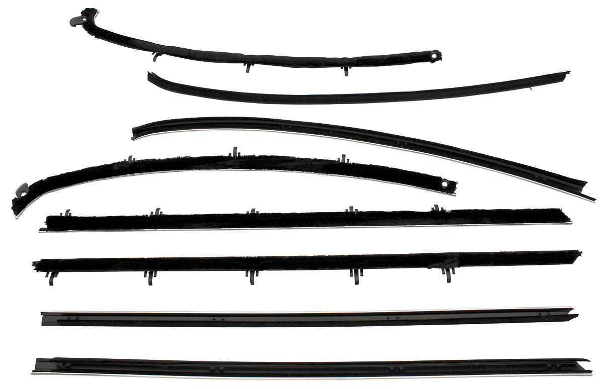 Window Felts, 68 Cutlass, Coupe, 8 pieces, Original Style 1 Window Felts, 68 Cutlass, Coupe, 8 pieces, Original Style
