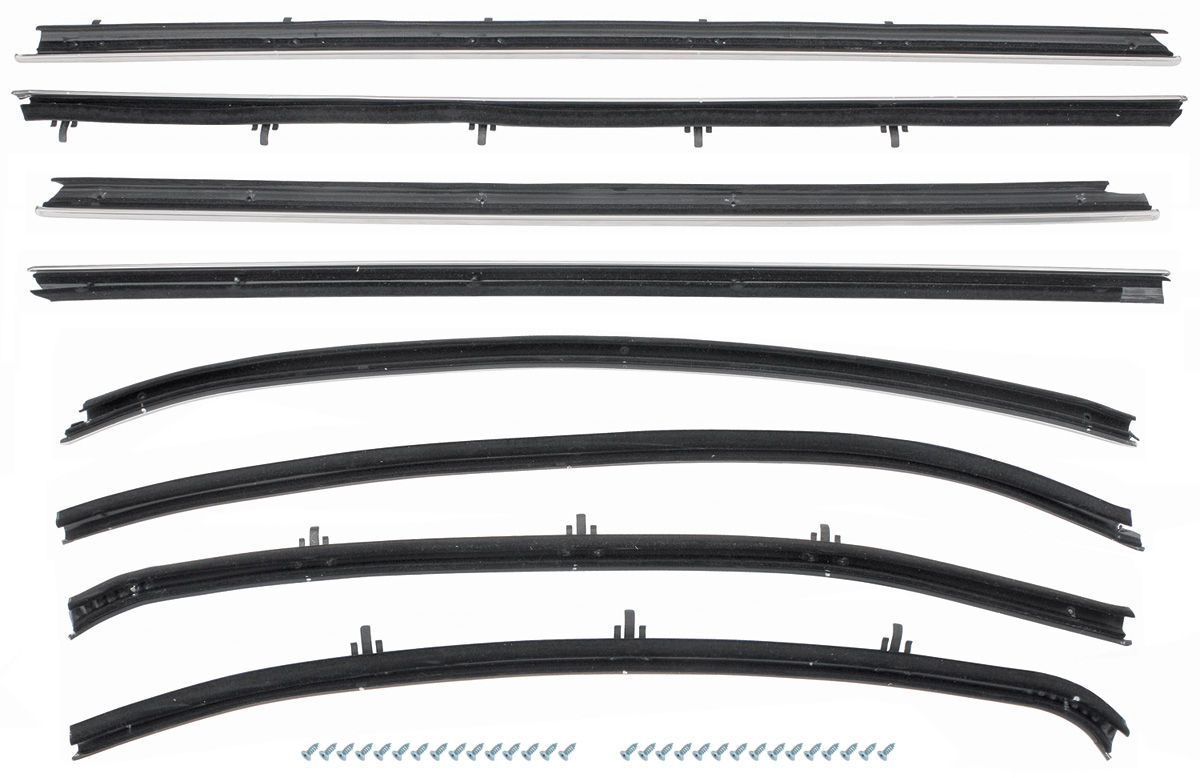 Window Felts, 68 Chevelle, Coupe, 8 pieces, Reproduction Flat Style 1 Window Felts, 68 Chevelle, Coupe, 8 pieces, Reproduction Flat Style