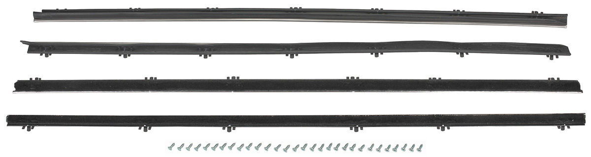 Window Felts, 1965 El Camino/2-Door Wagon, Reproduction Flat Style, 4-pieces 1 Window Felts, 1965 El Camino/2-Door Wagon, Reproduction Flat Style, 4-pieces