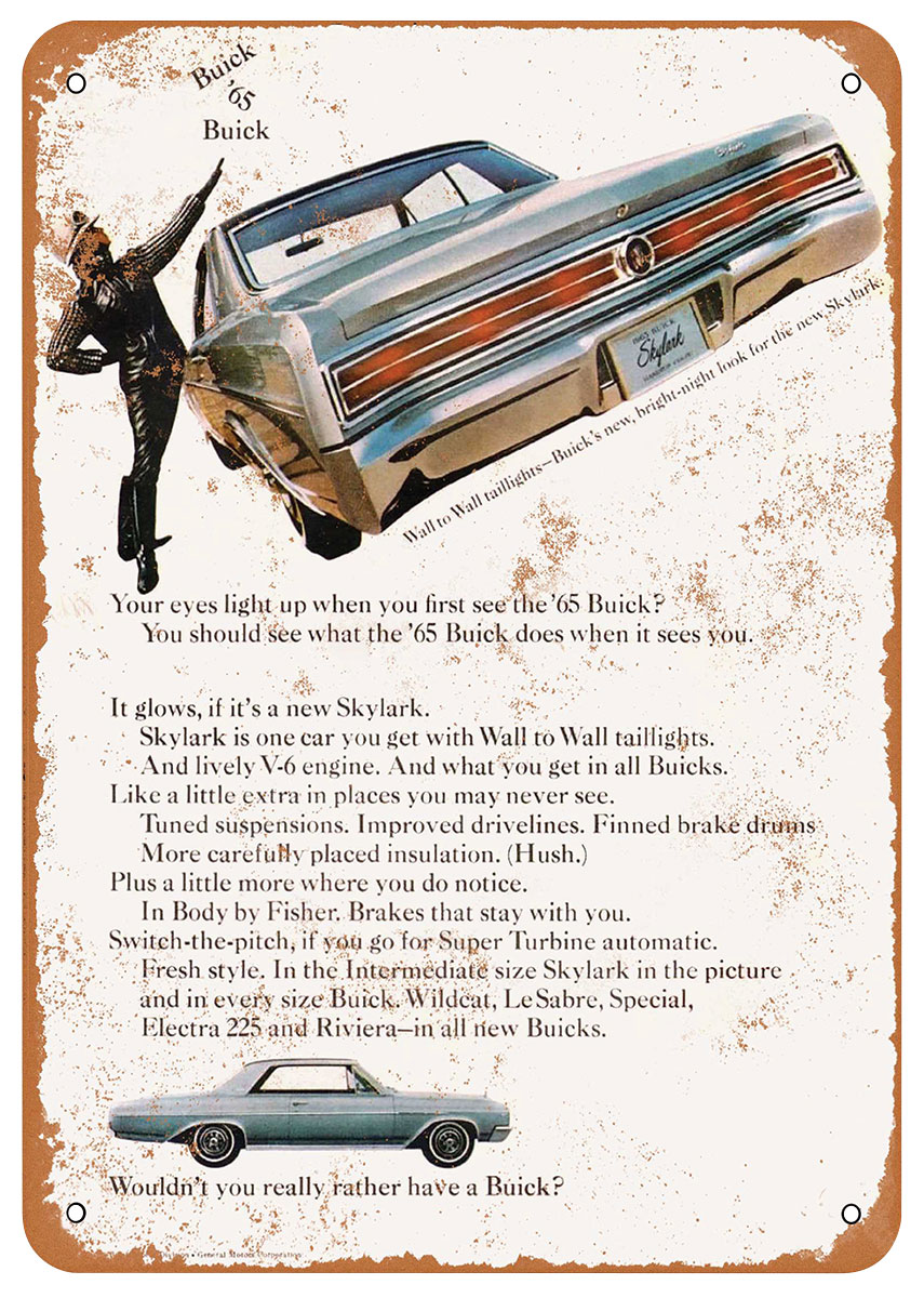 Sign, Aluminum 10"x14", 1965 Skylark 1 Sign, Aluminum 10"x14", 1965 Skylark