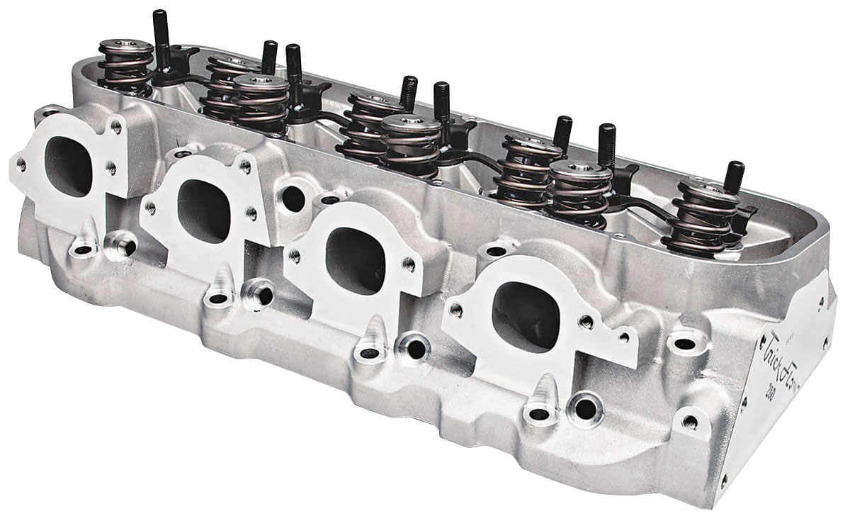 Cylinder Head, Trick Flow, PowerOval, 280CC, BBC, Alum., Std. Chamber, MR 1 Cylinder Head, Trick Flow, PowerOval, 280CC, BBC, Alum., Std. Chamber, MR