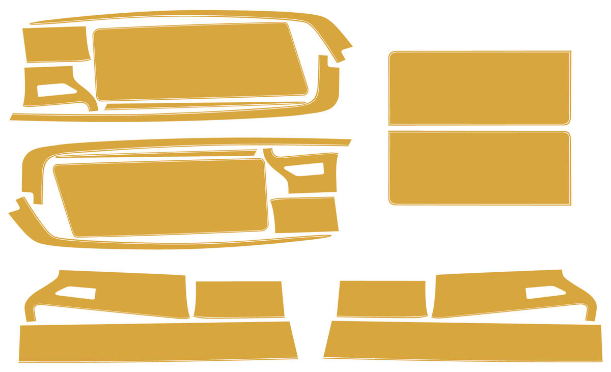 Decal, 72 Cutlass, Body Stripe Kit, Hurst Olds, Reflective Gold 1 Decal, 72 Cutlass, Body Stripe Kit, Hurst Olds, Reflective Gold
