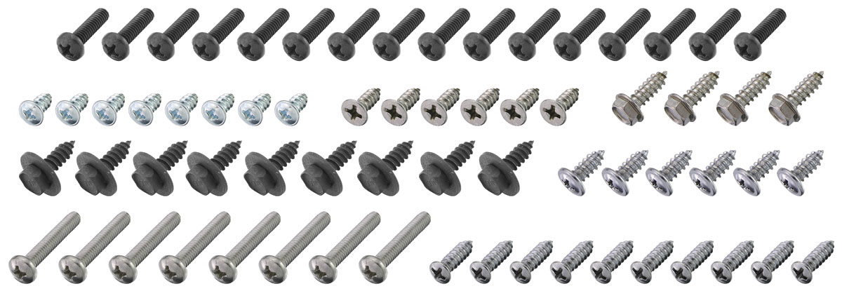 Screw Set, Exterior, 1971-72 Oldsmobile 4-Door Sedan 1 Screw Set, Exterior, 1971-72 Oldsmobile 4-Door Sedan