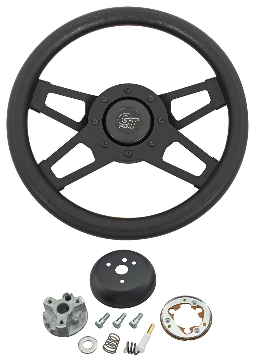 Steering Wheel Kit, Grant Challenger, 1964-65 CH/EC/1964-66 G/T/L, Black 1 Steering Wheel Kit, Grant Challenger, 1964-65 CH/EC/1964-66 G/T/L, Black