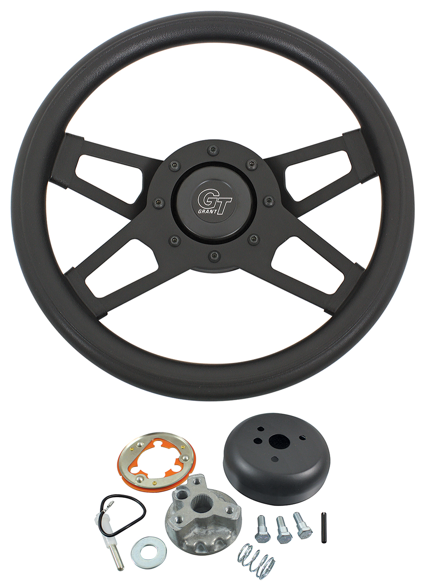Steering Wheel Kit, Grant Challenger, 1959-63/1967-69, Black 1 Steering Wheel Kit, Grant Challenger, 1959-63/1967-69, Black