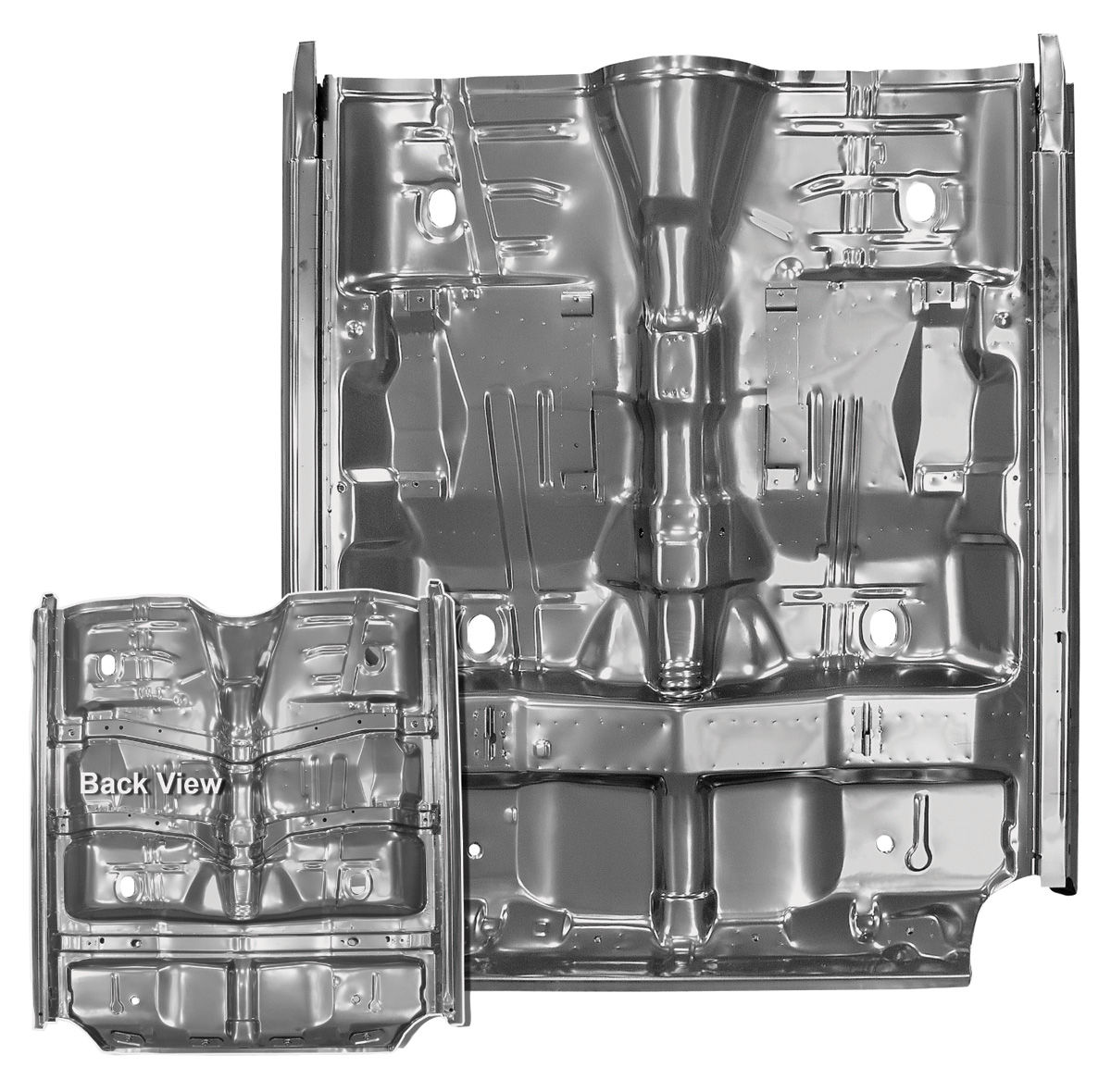 Floor Pan, Complete, 1970-72 A-Body Exc. El Camino, w/ Rocker Panels 1 Floor Pan, Complete, 1970-72 A-Body Exc. El Camino, w/ Rocker Panels