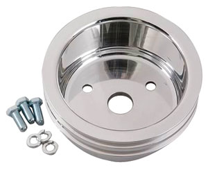 Pulley, Crankshaft, Zoops Billet, SB w/Long Pump, 1-Groove, Machined 1 Pulley, Crankshaft, Zoops Billet, SB w/Long Pump, 1-Groove, Machined