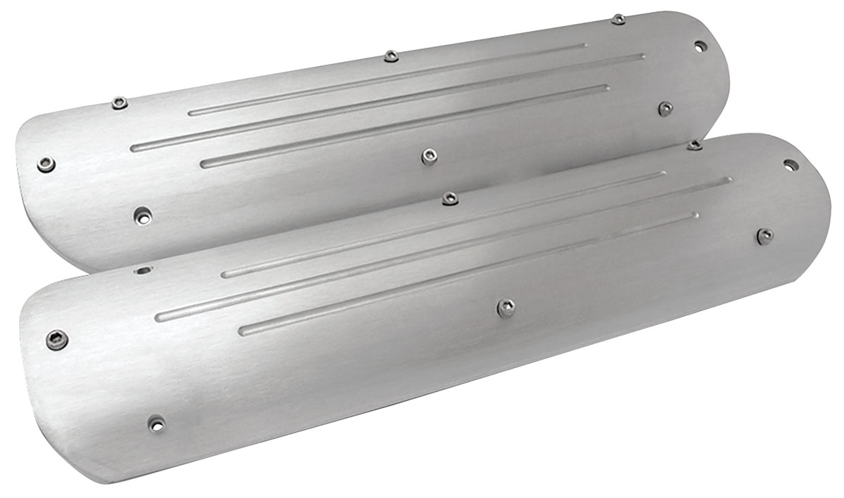 Coil Covers, Eddie MS Aluminum, Chevy LS, Ball Milled Style