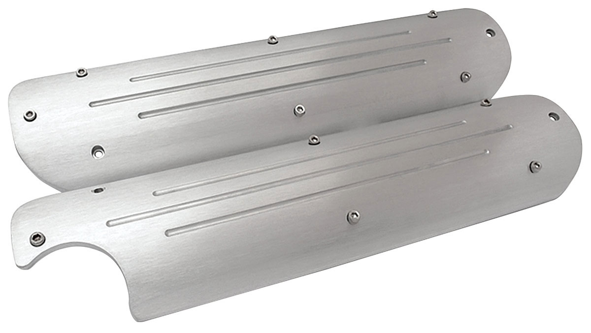 Coil Covers, Eddie MS Aluminum, Chevy LS, w/Oil Fill Cut-Out, Ball Milled