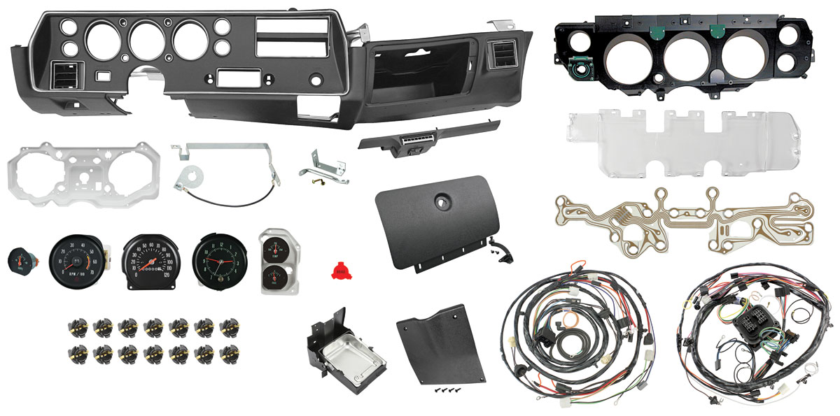 Dash Conversion, 1970 Chevelle/El Camino SS, w/ 5500 Redline Tach, Floor Shift 1 Dash Conversion, 1970 Chevelle/El Camino SS, w/ 5500 Redline Tach, Floor Shift
