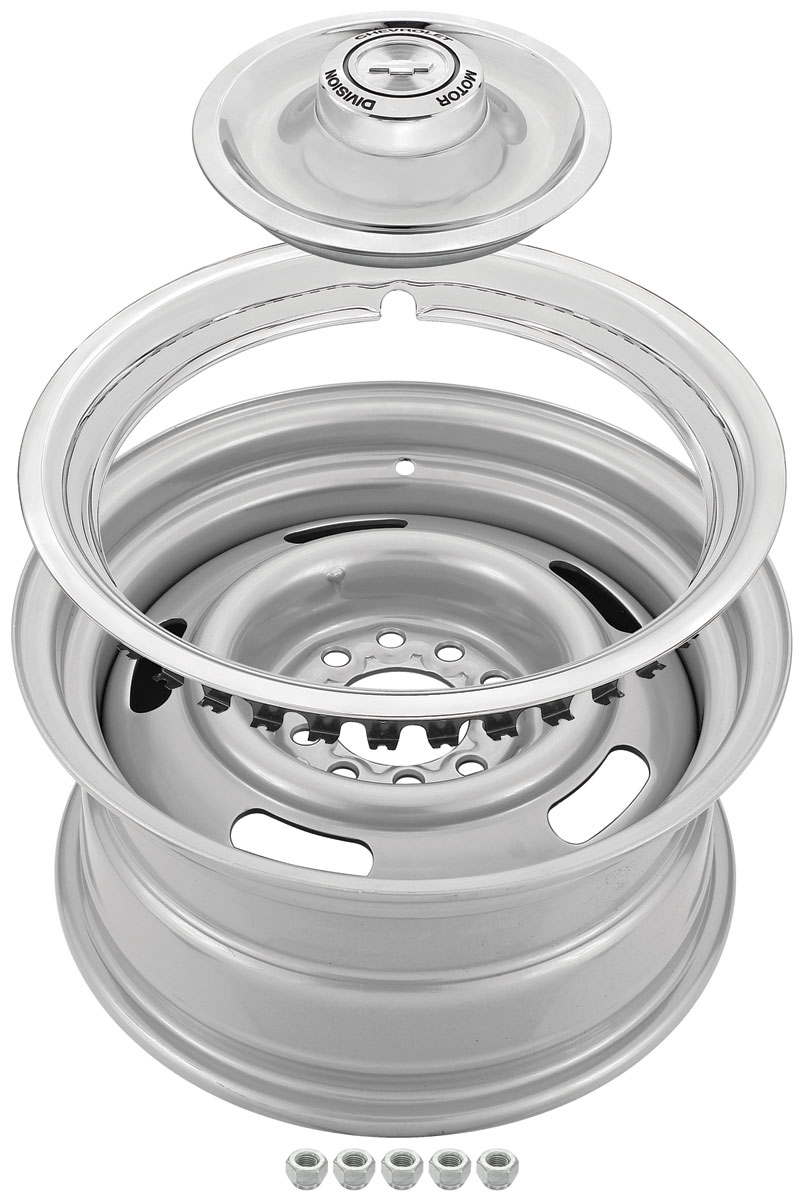 Wheel Kit, Rally, 14" x 6", w/Reproduction Short Center Caps/Trim Rings 1 Wheel Kit, Rally, 14" x 6", w/Reproduction Short Center Caps/Trim Rings