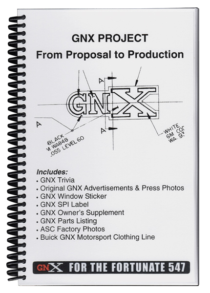 Booklet, 1987 GNX, Proposal To Production 1 Booklet, 1987 GNX, Proposal To Production