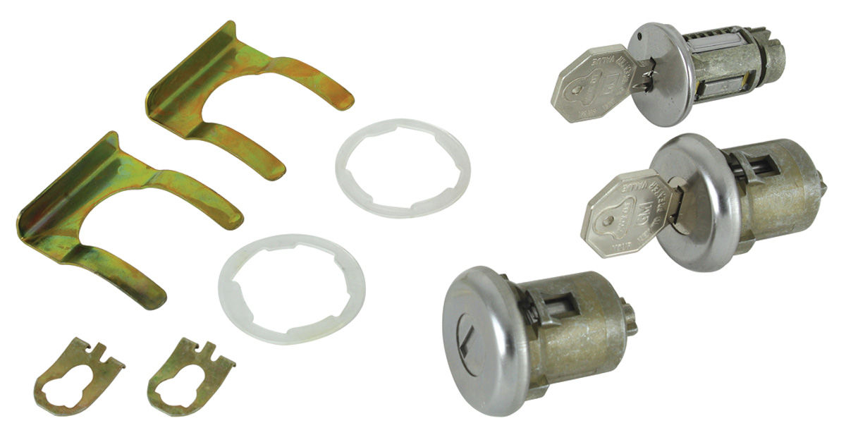 Lock Set, Ignition/Doors, 1964 Chev/Pontiac/Buick, w/GM Square Keys 1 Lock Set, Ignition/Doors, 1964 Chev/Pontiac/Buick, w/GM Square Keys