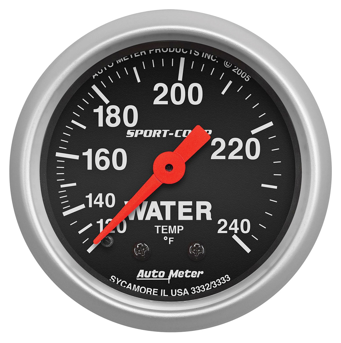 Gauge, Water Temp, AutoMeter, 2-1/16", Mechanical, 120-240F, 12FT Line 1 Gauge, Water Temp, AutoMeter, 2-1/16", Mechanical, 120-240F, 12FT Line