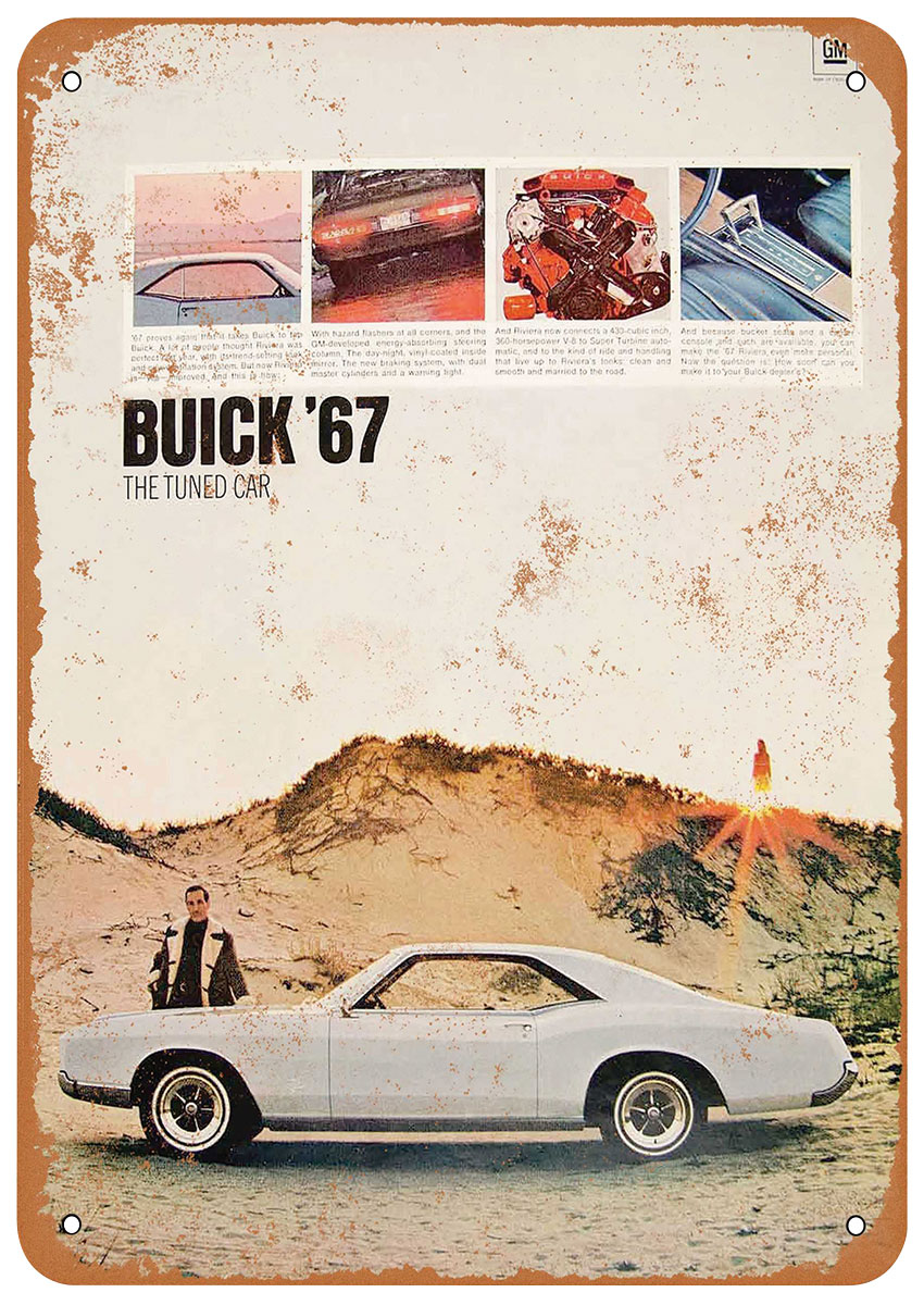 Sign, Aluminum 10"x14", 1967 Riviera 1 Sign, Aluminum 10"x14", 1967 Riviera