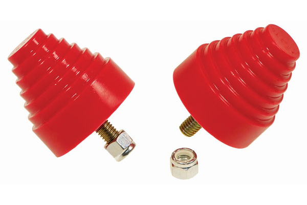 Bump Stop, Cone Shaped w/Steps, Prothane, 2-1/4" x 2-1/4", 3/8-16 x 1-1/4" Stud 1 Bump Stop, Cone Shaped w/Steps, Prothane, 2-1/4" x 2-1/4", 3/8-16 x 1-1/4" Stud