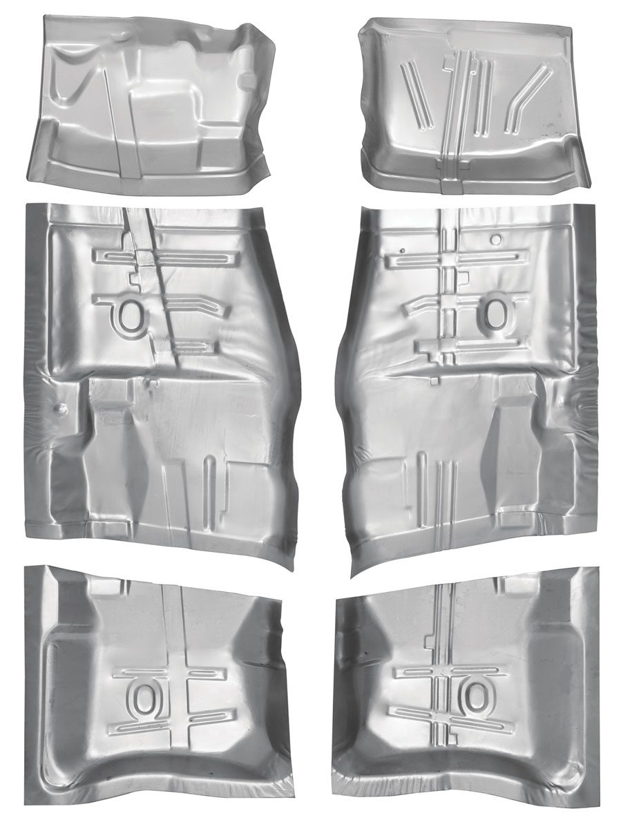 Floor Pan Kit, 1964-67 A-Body, 6pc 1 Floor Pan Kit, 1964-67 A-Body, 6pc