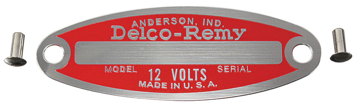 Tag, 54-64 Cadillac, Pontiac, Identification, Generator & Starter