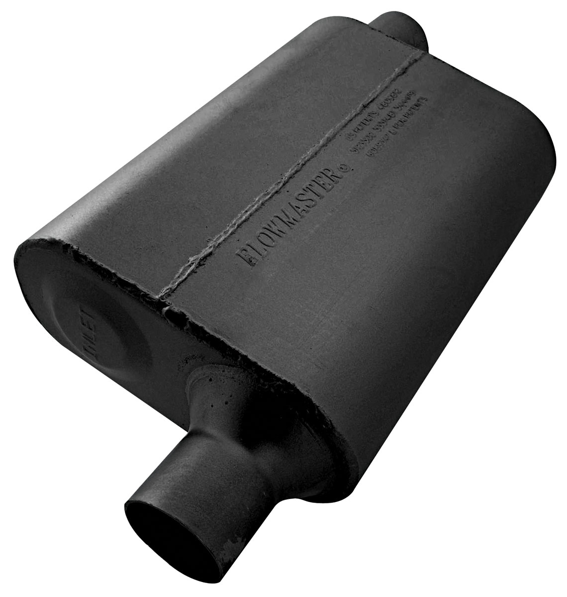 Muffler, Flowmaster, 40 Series, Chambered, Aluminized Steel 1 Muffler, Flowmaster, 40 Series, Chambered, Aluminized Steel