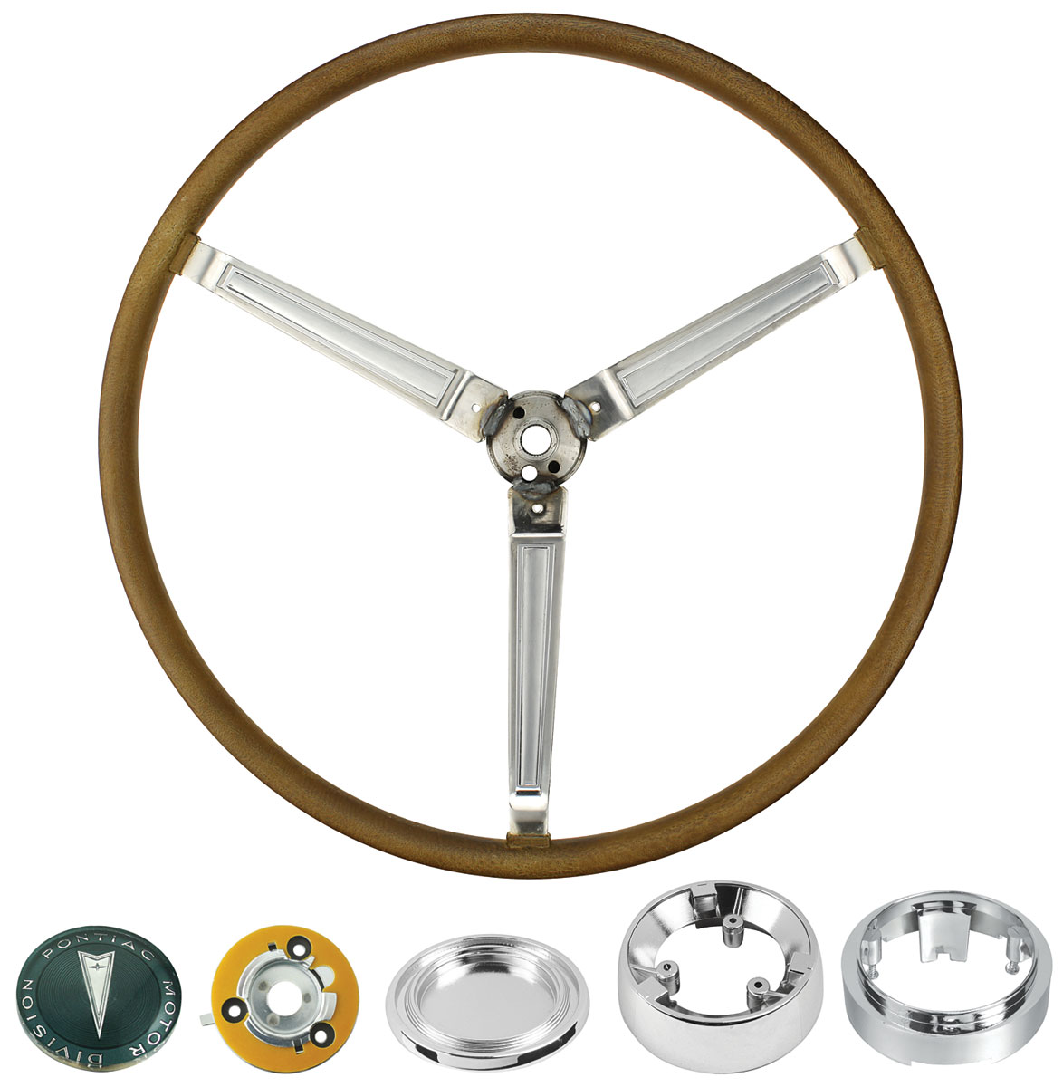Steering Wheel Kit, Simulated Wood, 1965-66 GTO/Pontiac 1 Steering Wheel Kit, Simulated Wood, 1965-66 GTO/Pontiac
