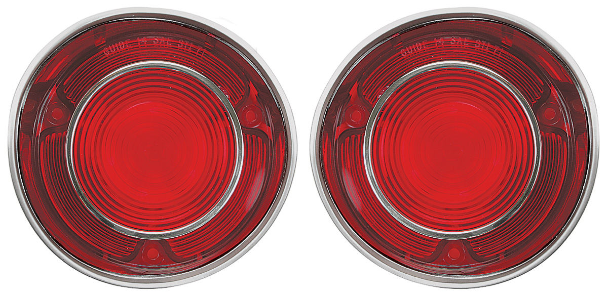Lens, Tail Lamp, 1971 Chevelle, w/ Trim, Pair 1 Lens, Tail Lamp, 1971 Chevelle, w/ Trim, Pair