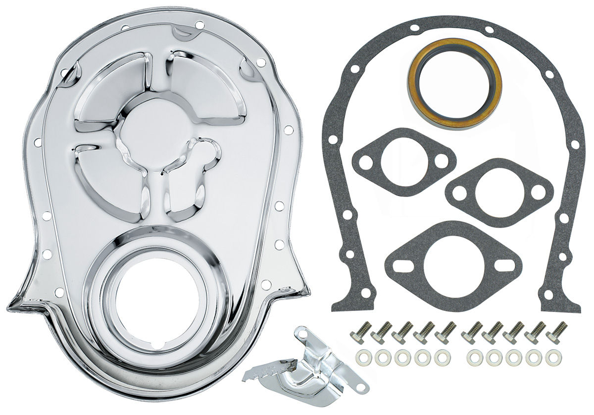 Cover, Timing, Chrome, 1965-90 Chevrolet, BB 396-454, TransDapt Set 1 Cover, Timing, Chrome, 1965-90 Chevrolet, BB 396-454, TransDapt Set