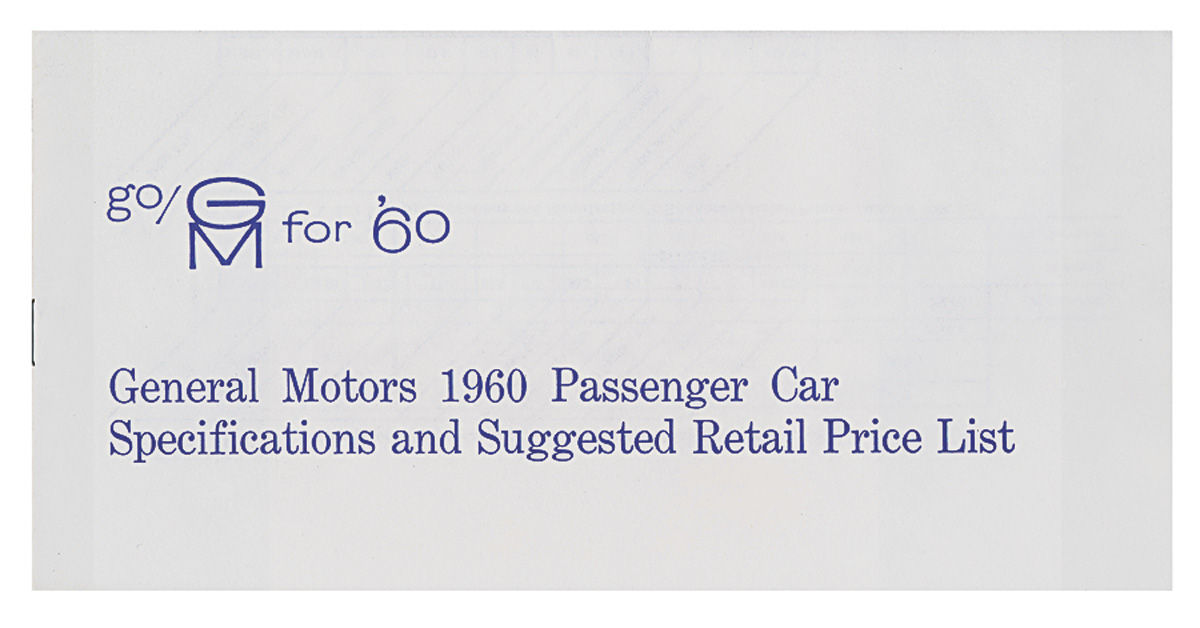 Booklet, New Car Retail, 1960 Cadillac/Pontiac 1 Booklet, New Car Retail, 1960 Cadillac/Pontiac